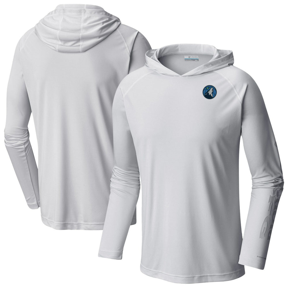 Columbia Minnesota Timberwolves PFG Super Terminal Tackle Hoodie White