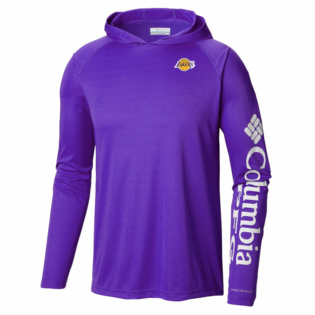 Columbia Los Angeles Lakers PFG Super Terminal Tackle Hoodie Purple