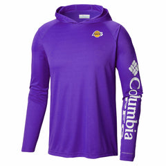 Columbia Los Angeles Lakers PFG Super Terminal Tackle Hoodie Purple