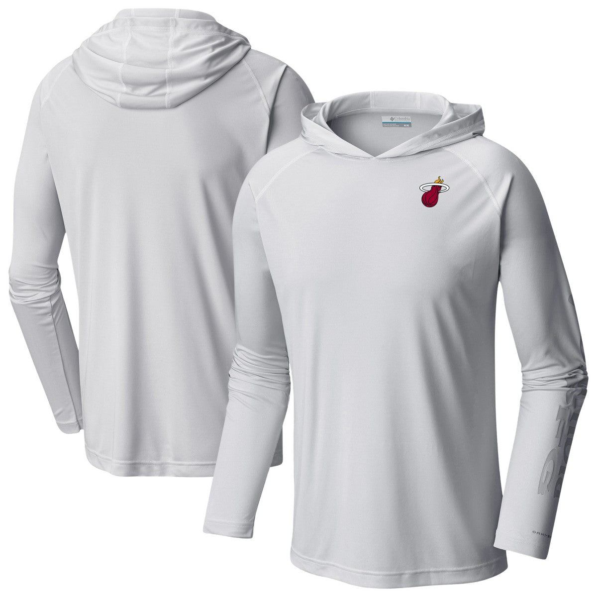 Columbia Miami Heat PFG Super Terminal Tackle Hoodie White