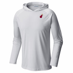 Columbia Miami Heat PFG Super Terminal Tackle Hoodie White