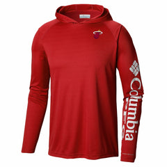 Columbia Miami Heat PFG Super Terminal Tackle Hoodie Red