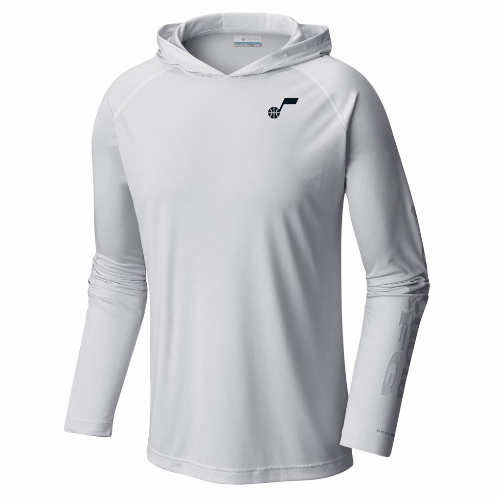 Columbia Utah Jazz PFG Super Terminal Tackle Hoodie White