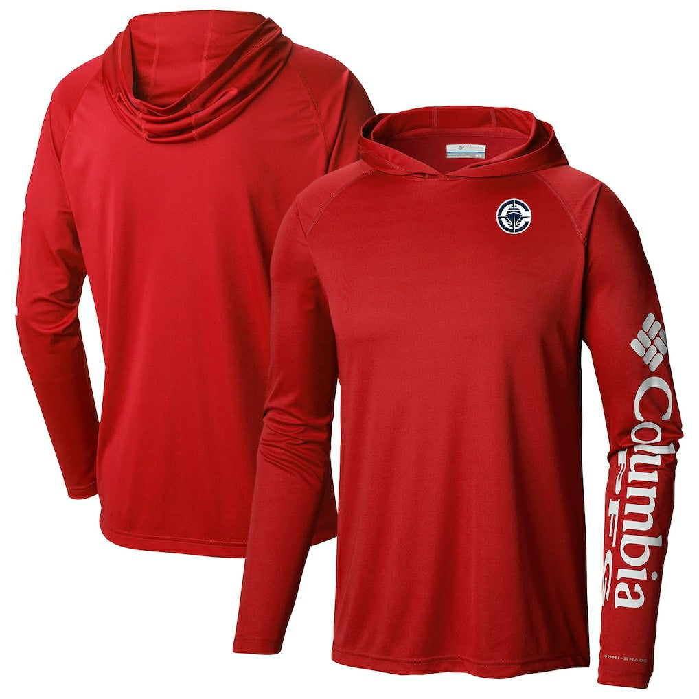 Columbia LA Clippers PFG Super Terminal Tackle Hoodie Red