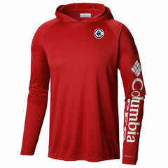 Columbia LA Clippers PFG Super Terminal Tackle Hoodie Red