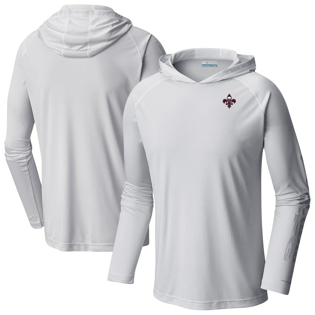 Columbia New Orleans Pelicans PFG Super Terminal Tackle Hoodie White