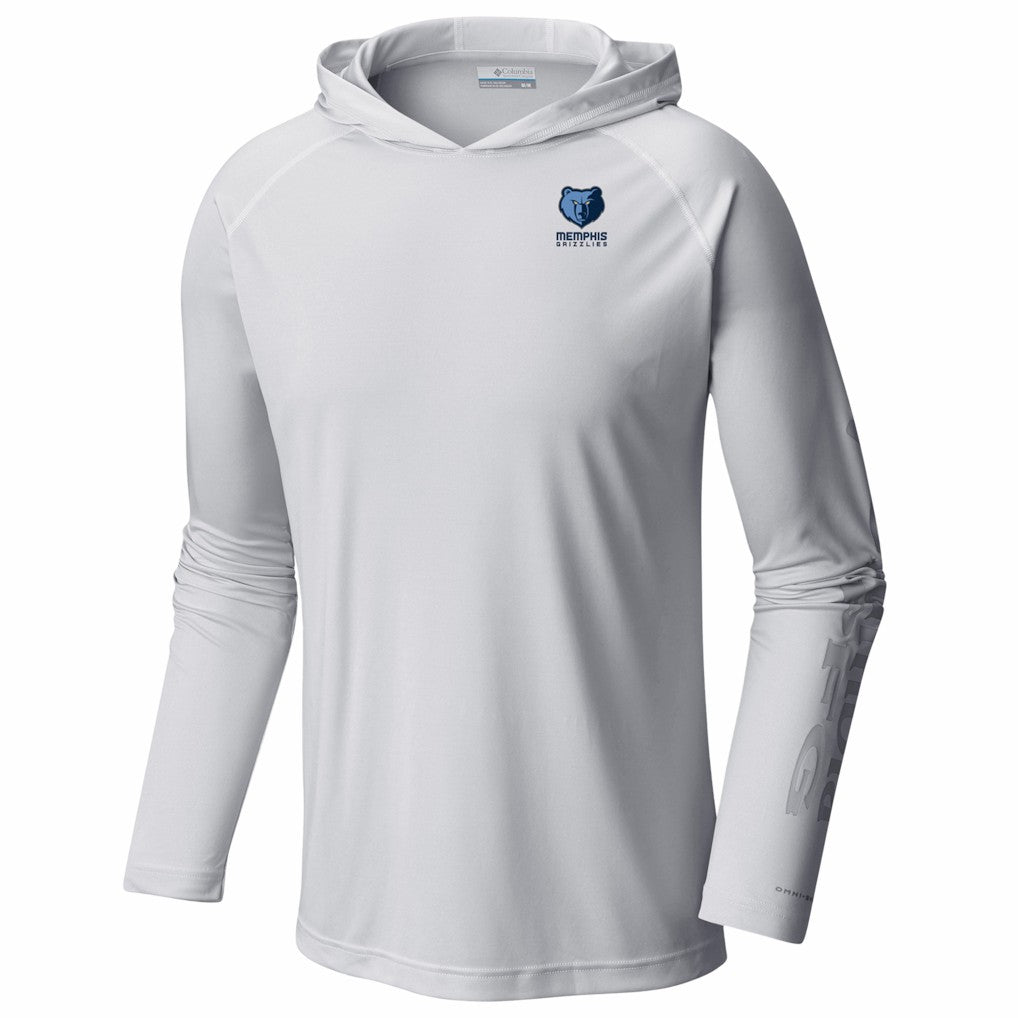 Columbia Memphis Grizzlies PFG Super Terminal Tackle Hoodie White