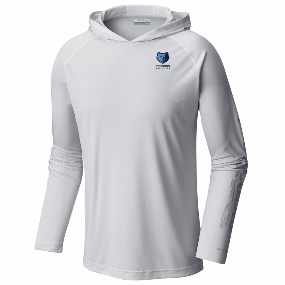 Columbia Memphis Grizzlies PFG Super Terminal Tackle Hoodie White