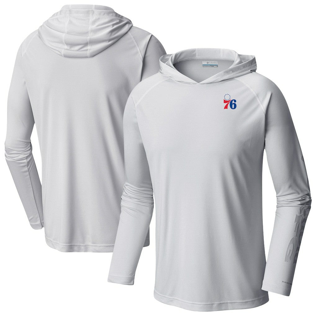 Columbia Philadelphia 76ers PFG Super Terminal Tackle Hoodie White