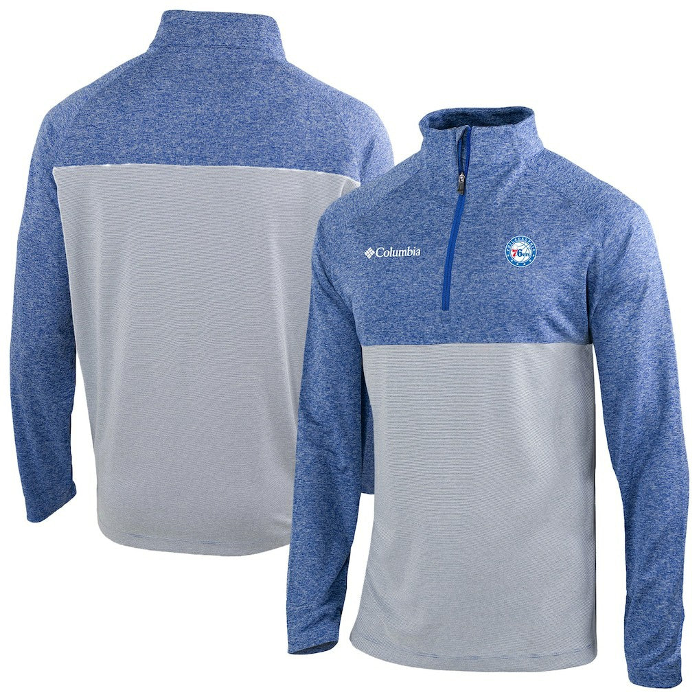 Columbia Philadelphia 76ers Omni-Wick Rockin' It Quarter-Zip Top Blue
