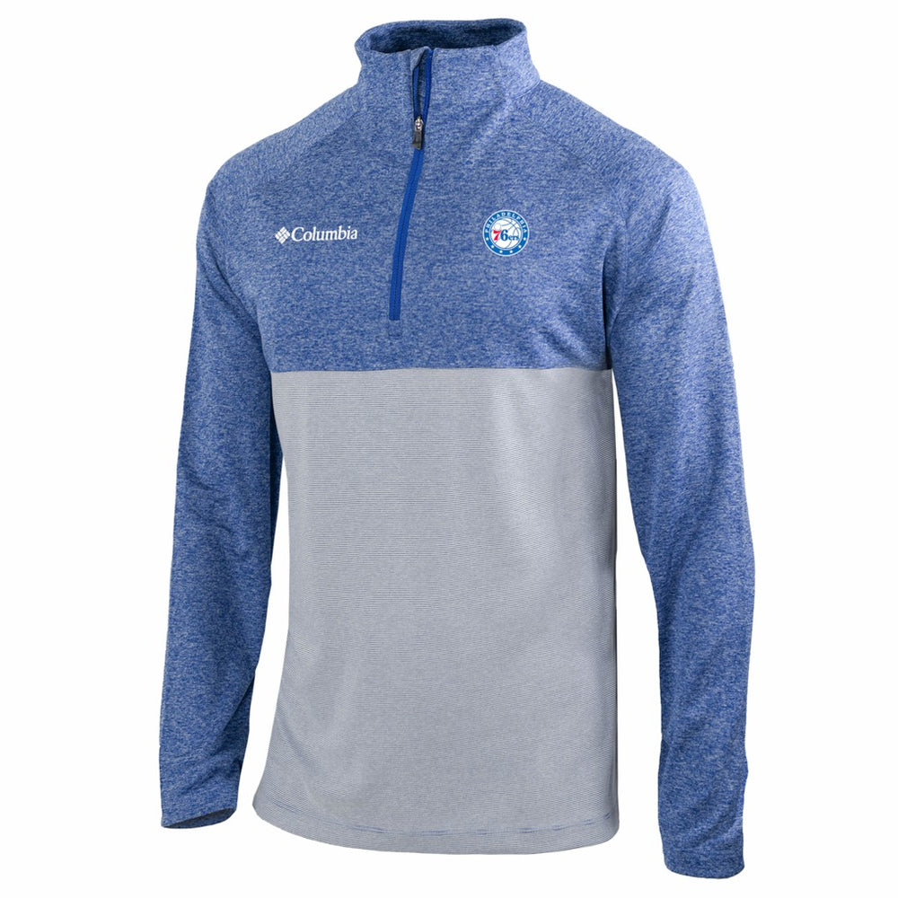 Columbia Philadelphia 76ers Omni-Wick Rockin' It Quarter-Zip Top Blue