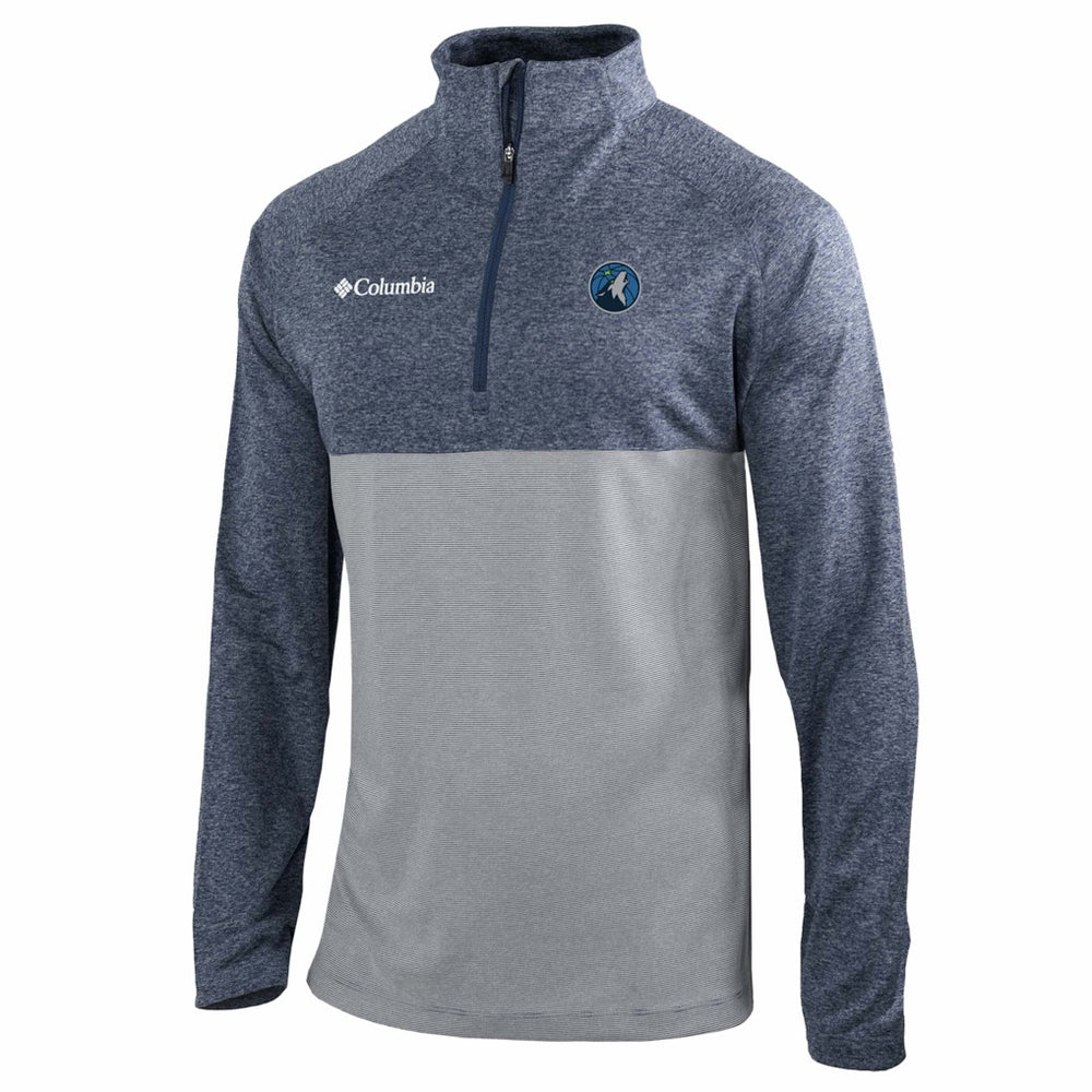 Columbia Minnesota Timberwolves Omni-Wick Rockin' It Quarter-Zip Top Navy