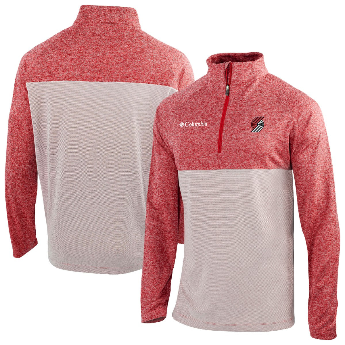 Columbia Portland Trail Blazers Omni-Wick Rockin' It Quarter-Zip Top Red