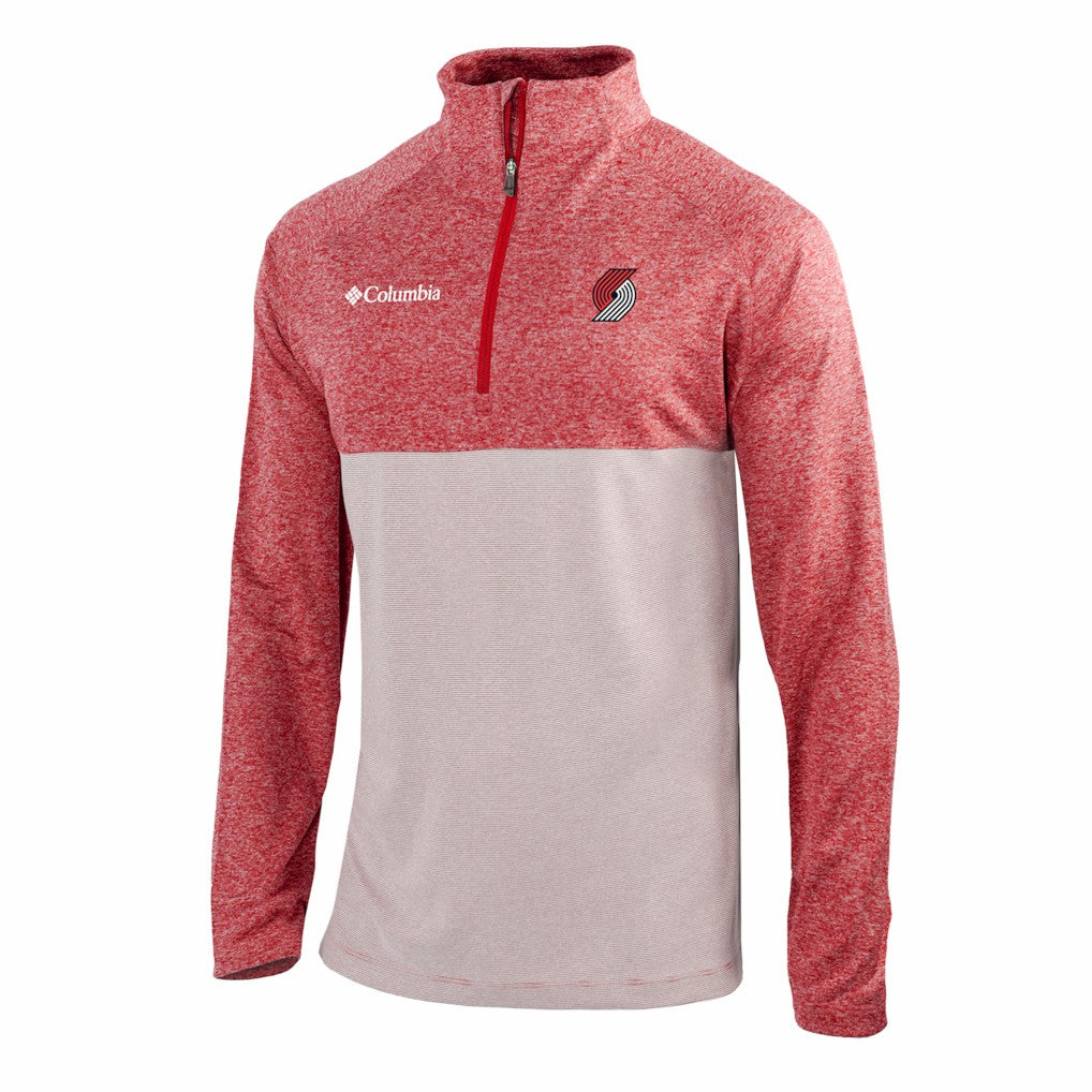 Columbia Portland Trail Blazers Omni-Wick Rockin' It Quarter-Zip Top Red