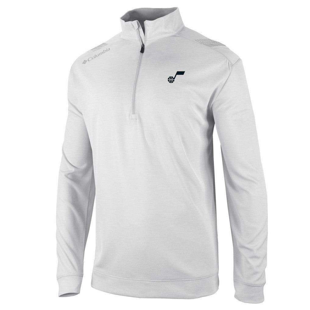 Columbia Utah Jazz Oakland Downs Omni-Wick Quarter-Zip Top White