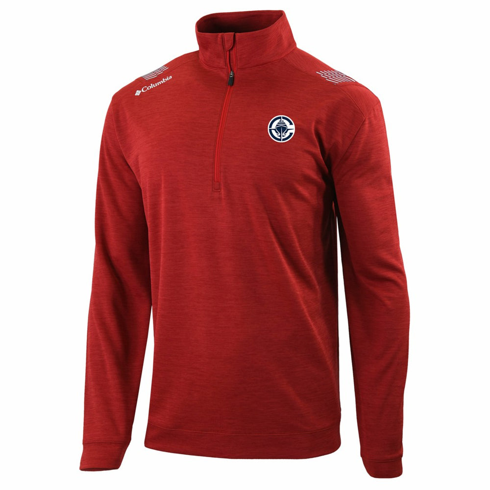 Columbia LA Clippers Oakland Downs Omni-Wick Quarter-Zip Top Red