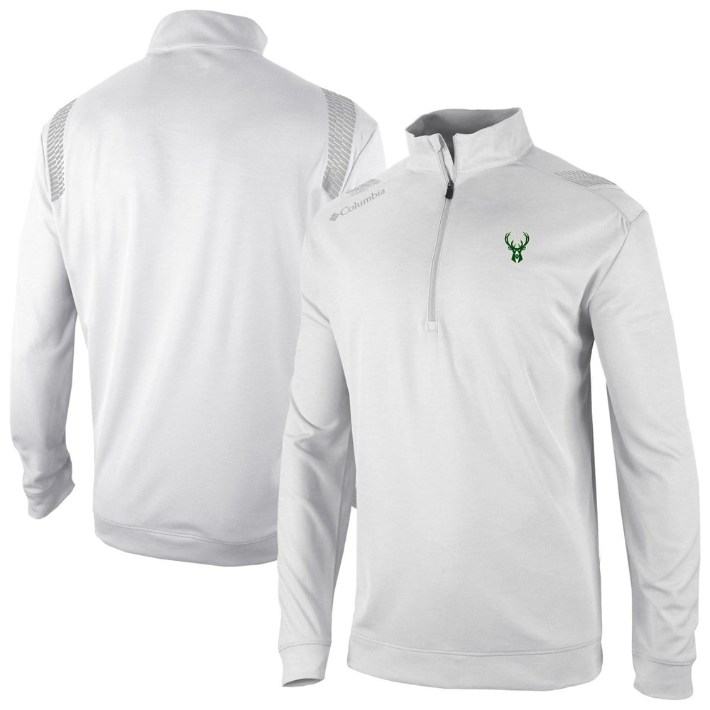 Columbia Milwaukee Bucks Oakland Downs Omni-Wick Quarter-Zip Top White