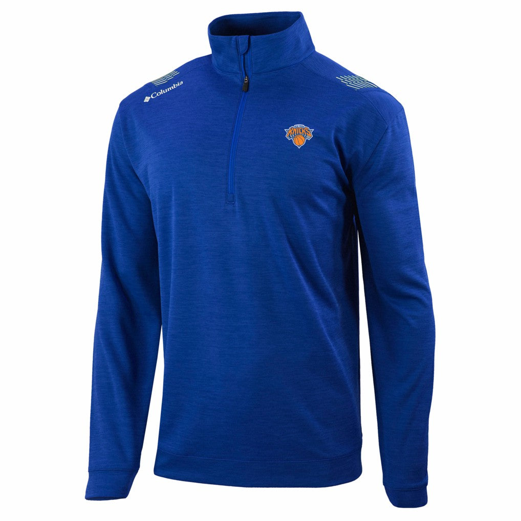 Columbia New York Knicks Oakland Downs Omni-Wick Quarter-Zip Top Blue