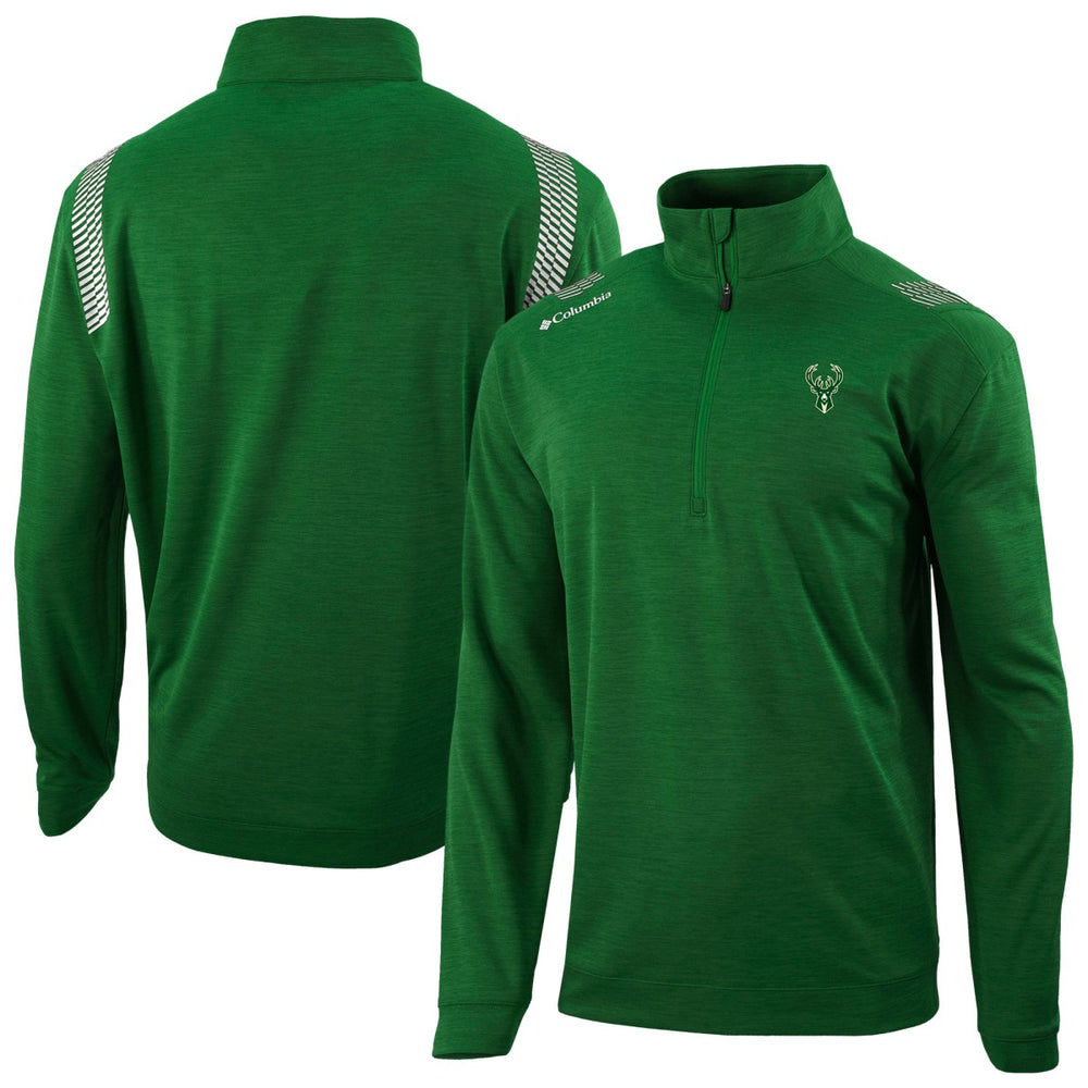 Columbia Milwaukee Bucks Oakland Downs Omni-Wick Quarter-Zip Top Green