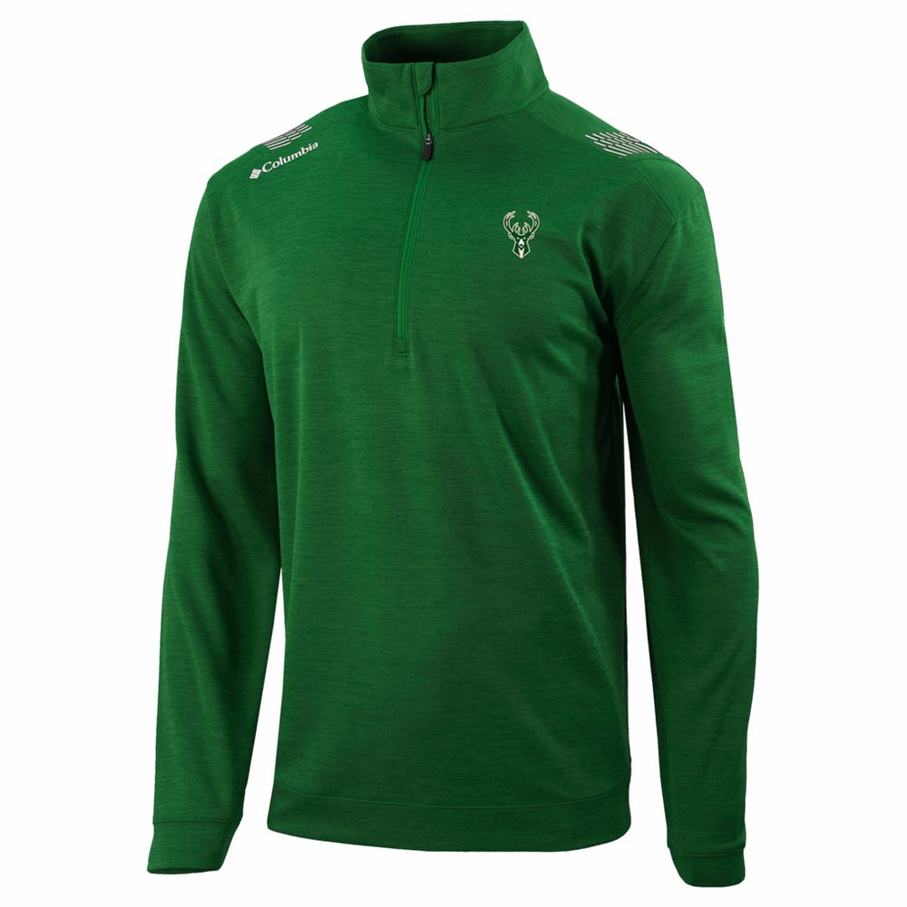 Columbia Milwaukee Bucks Oakland Downs Omni-Wick Quarter-Zip Top Green