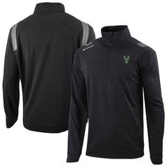 Columbia Milwaukee Bucks Oakland Downs Omni-Wick Quarter-Zip Top Black