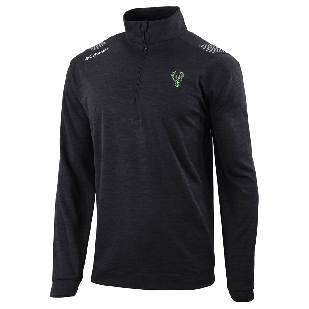 Columbia Milwaukee Bucks Oakland Downs Omni-Wick Quarter-Zip Top Black