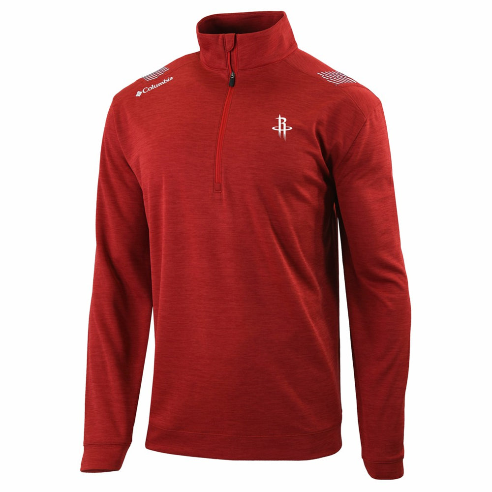 Columbia Houston Rockets Oakland Downs Omni-Wick Quarter-Zip Top Red