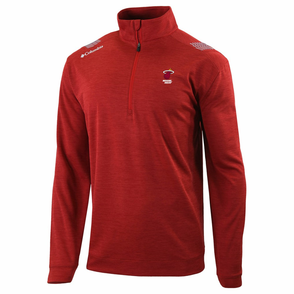 Columbia Miami Heat Oakland Downs Omni-Wick Quarter-Zip Top Red