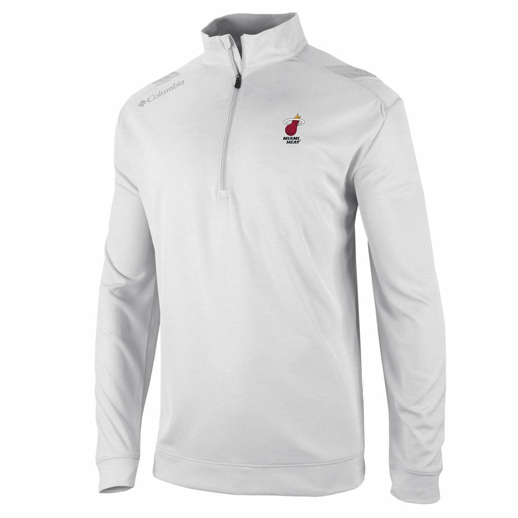 Columbia Miami Heat Oakland Downs Omni-Wick Quarter-Zip Top White