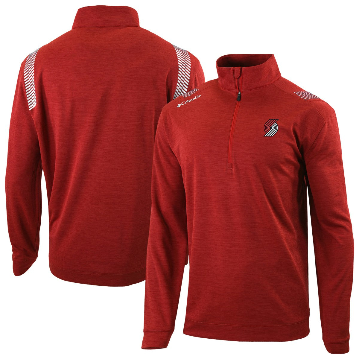 Columbia Portland Trail Blazers Oakland Downs Omni-Wick Quarter-Zip Top Red