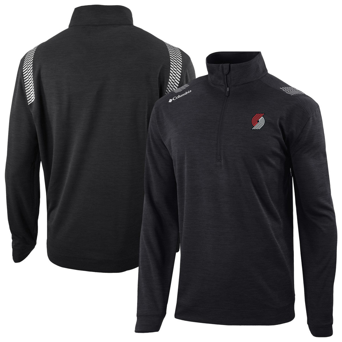 Columbia Portland Trail Blazers Oakland Downs Omni-Wick Quarter-Zip Top Black