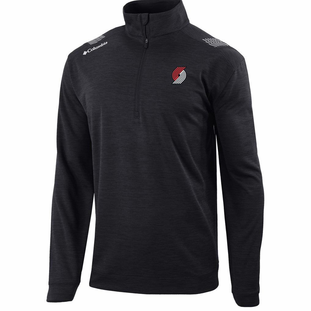 Columbia Portland Trail Blazers Oakland Downs Omni-Wick Quarter-Zip Top Black