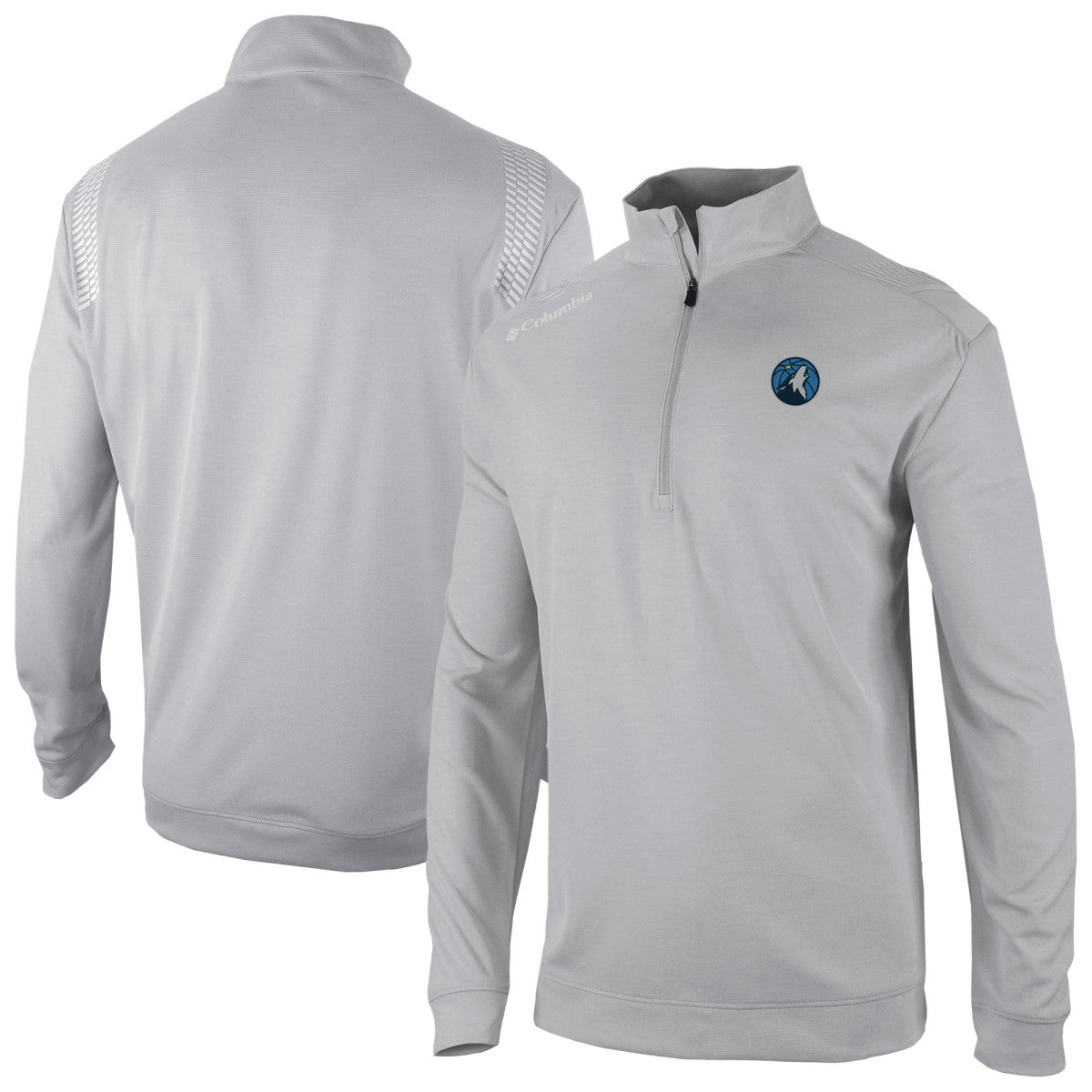 Columbia Minnesota Timberwolves Oakland Downs Omni-Wick Quarter-Zip Top Gray