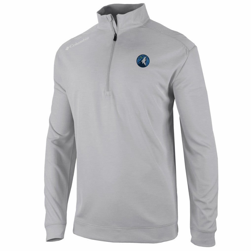 Columbia Minnesota Timberwolves Oakland Downs Omni-Wick Quarter-Zip Top Gray