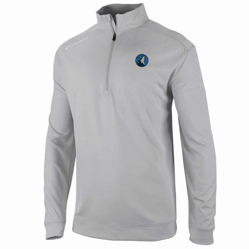 Columbia Minnesota Timberwolves Oakland Downs Omni-Wick Quarter-Zip Top Gray