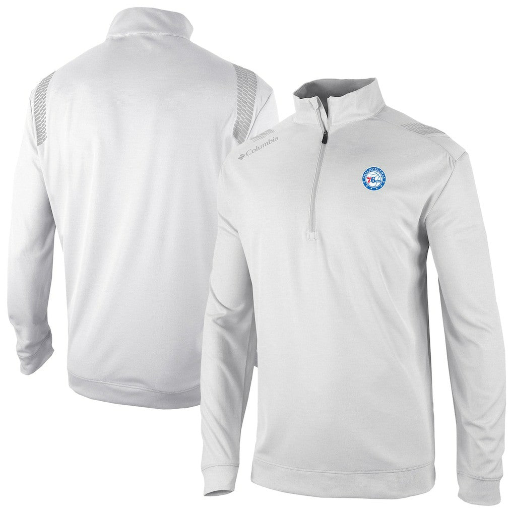 Columbia Philadelphia 76ers Oakland Downs Omni-Wick Quarter-Zip Top White