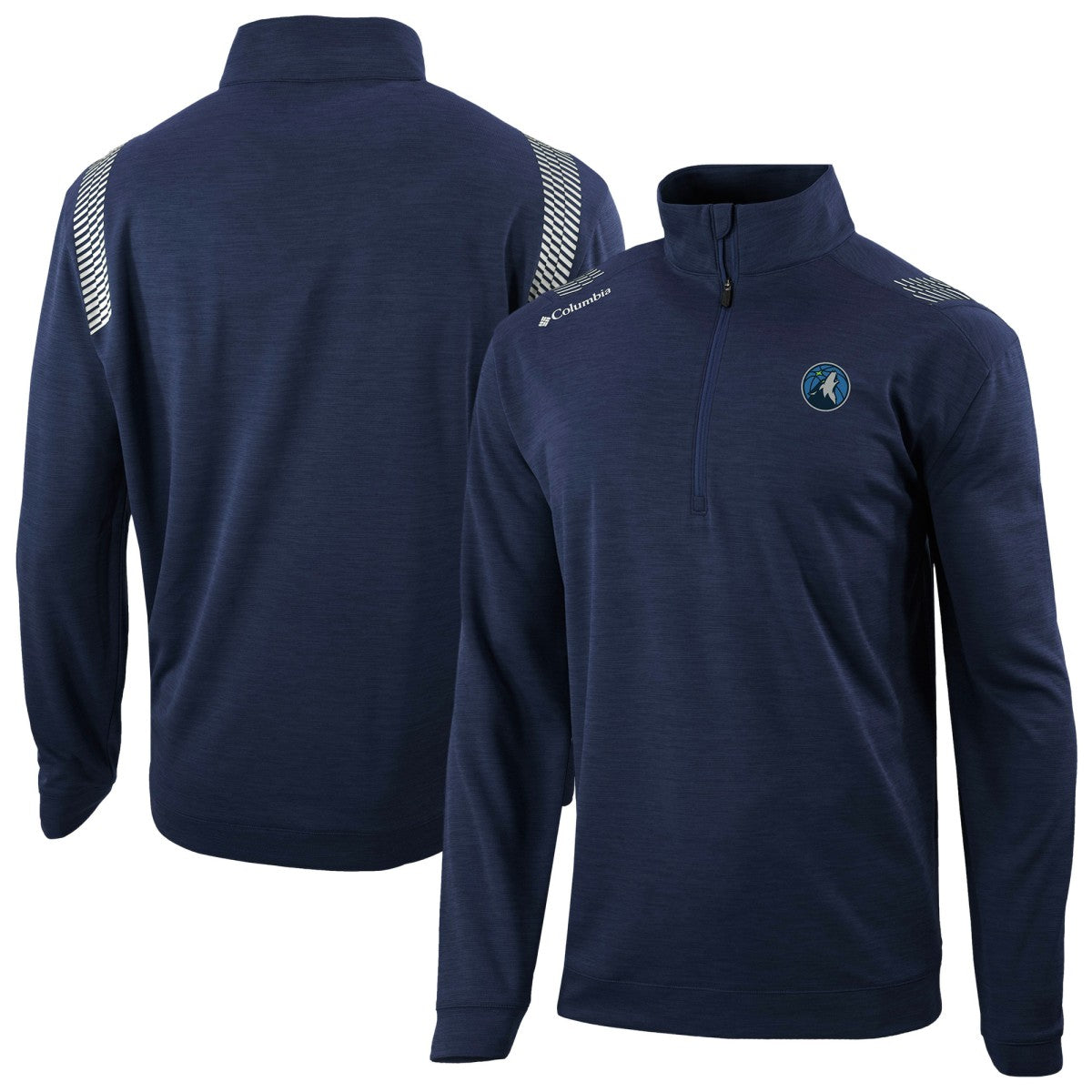 Columbia Minnesota Timberwolves Oakland Downs Omni-Wick Quarter-Zip Top Navy