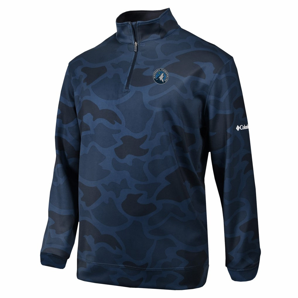 Columbia Minnesota Timberwolves Wickham Hills Omni-Wick Quarter-Zip Jacket Navy