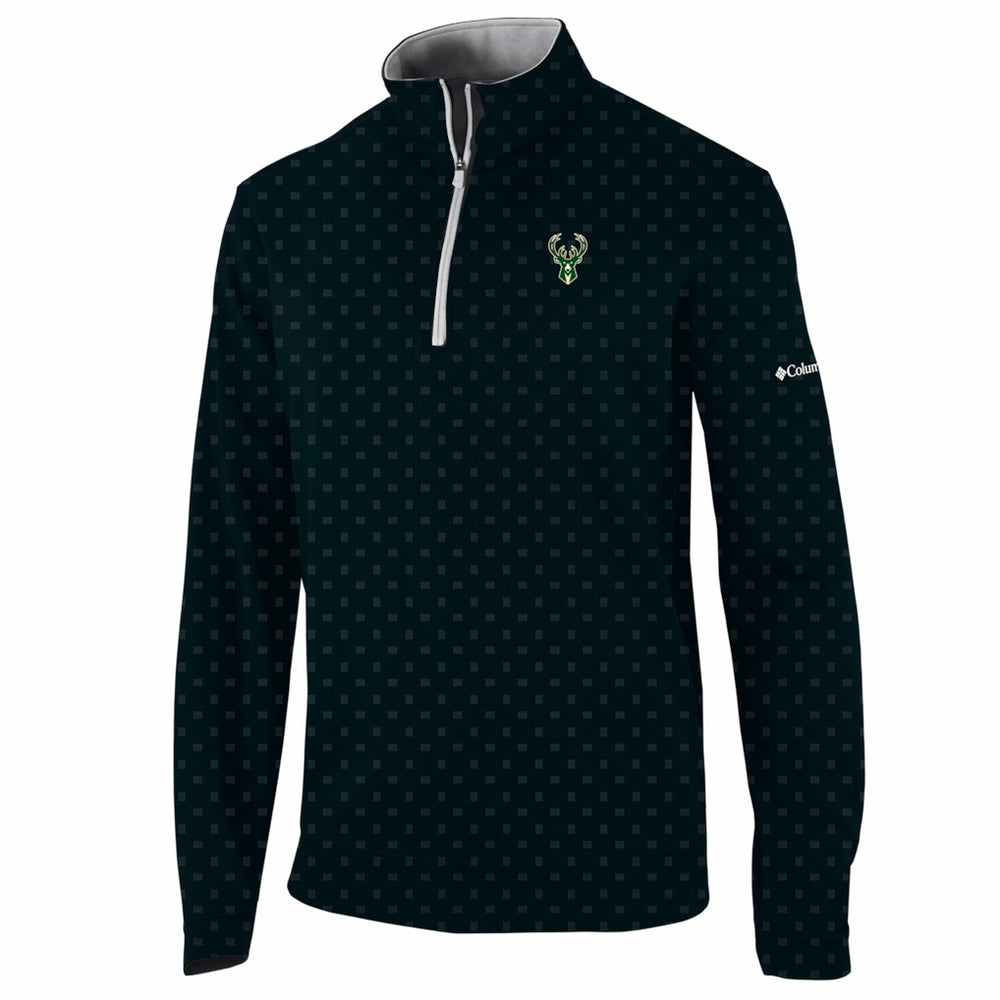 Columbia Milwaukee Bucks Wickham Hills Omni-Wick Quarter-Zip Jacket Black