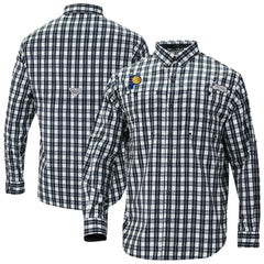 Columbia Indiana Pacers Super Tamiami Omni-Shade Long Sleeve Button-Down Shirt Navy