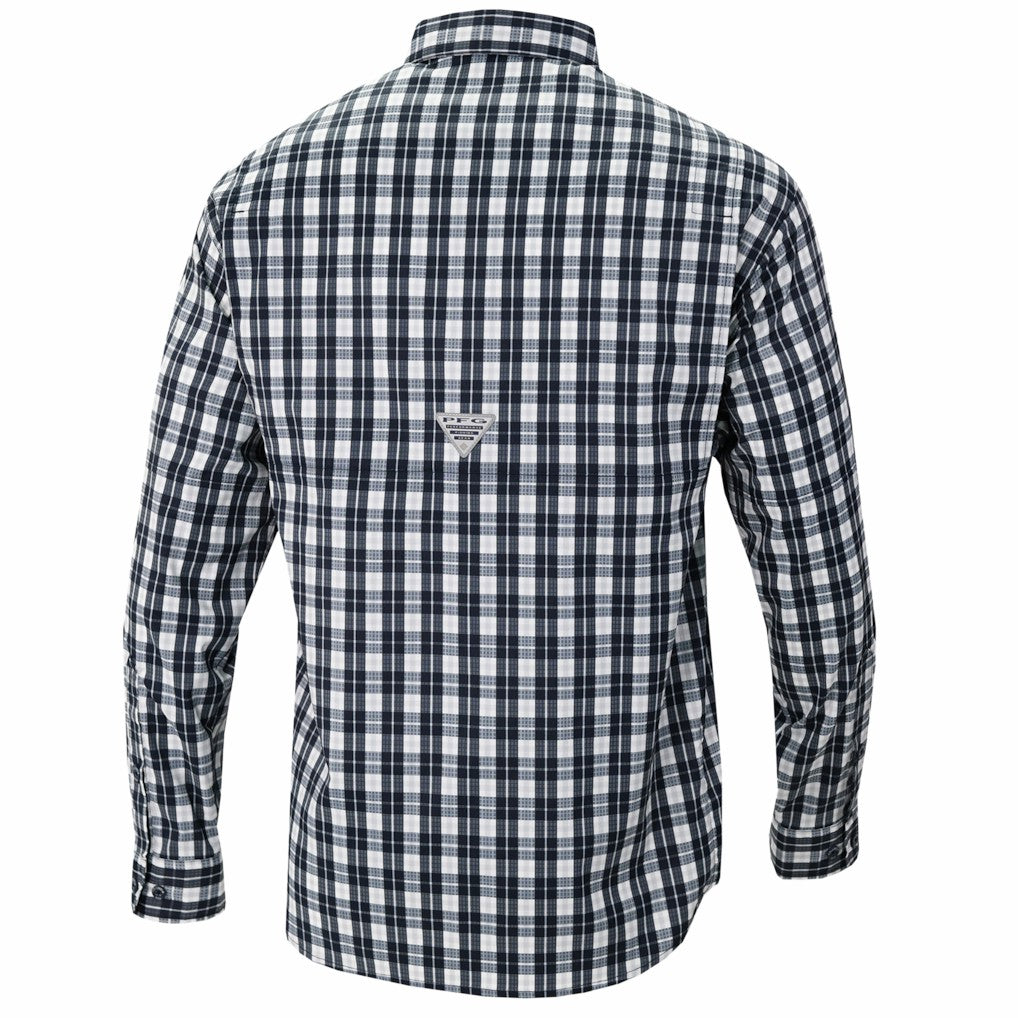 Columbia Indiana Pacers Super Tamiami Omni-Shade Long Sleeve Button-Down Shirt Navy