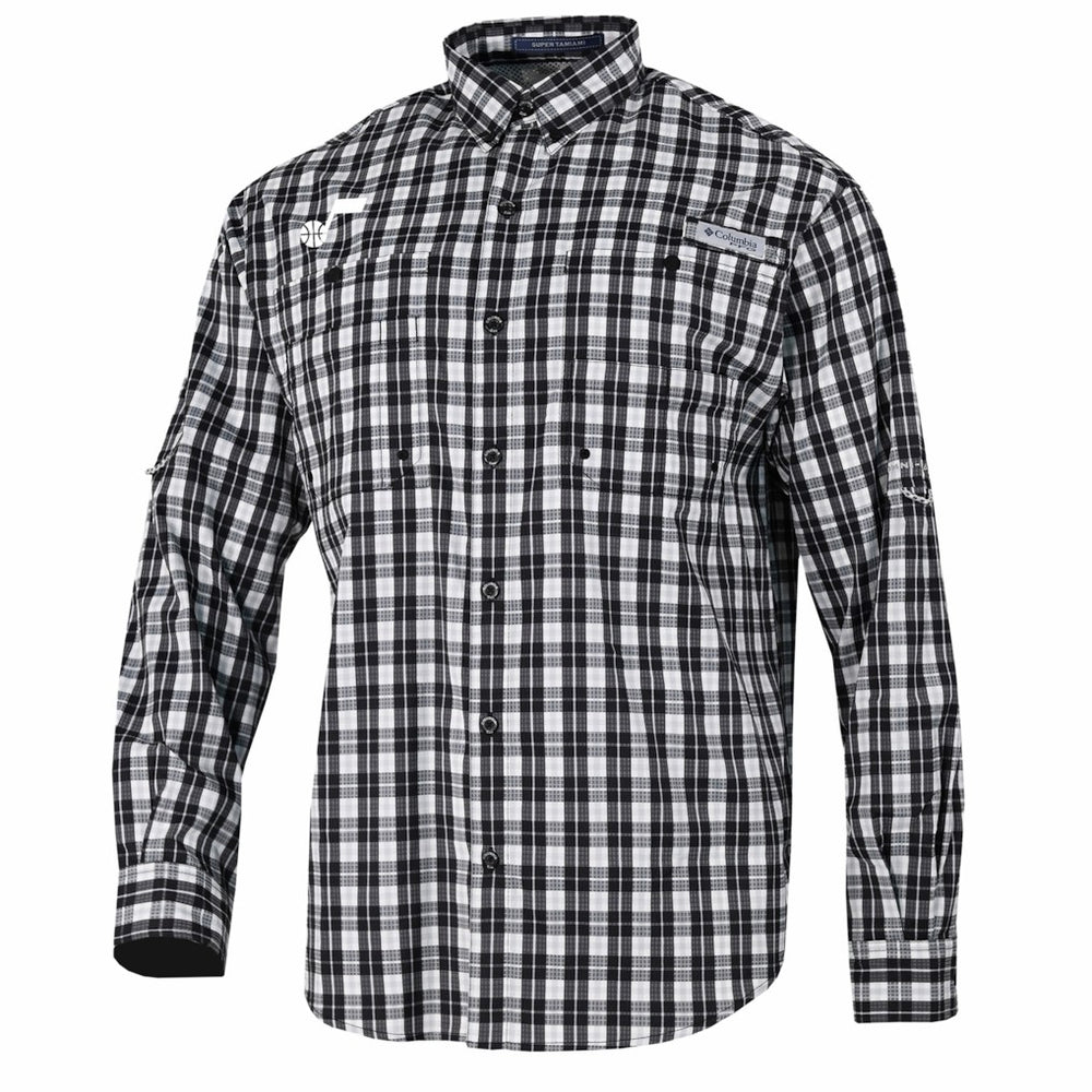 Columbia Utah Jazz Super Tamiami Omni-Shade Long Sleeve Button-Down Shirt Black
