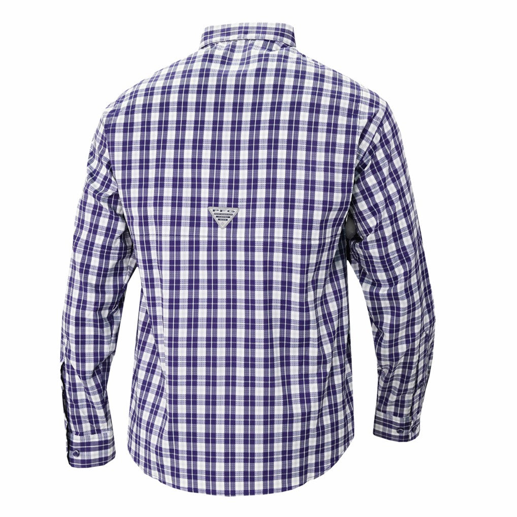 Columbia Los Angeles Lakers Super Tamiami Omni-Shade Long Sleeve Button-Down Shirt Purple