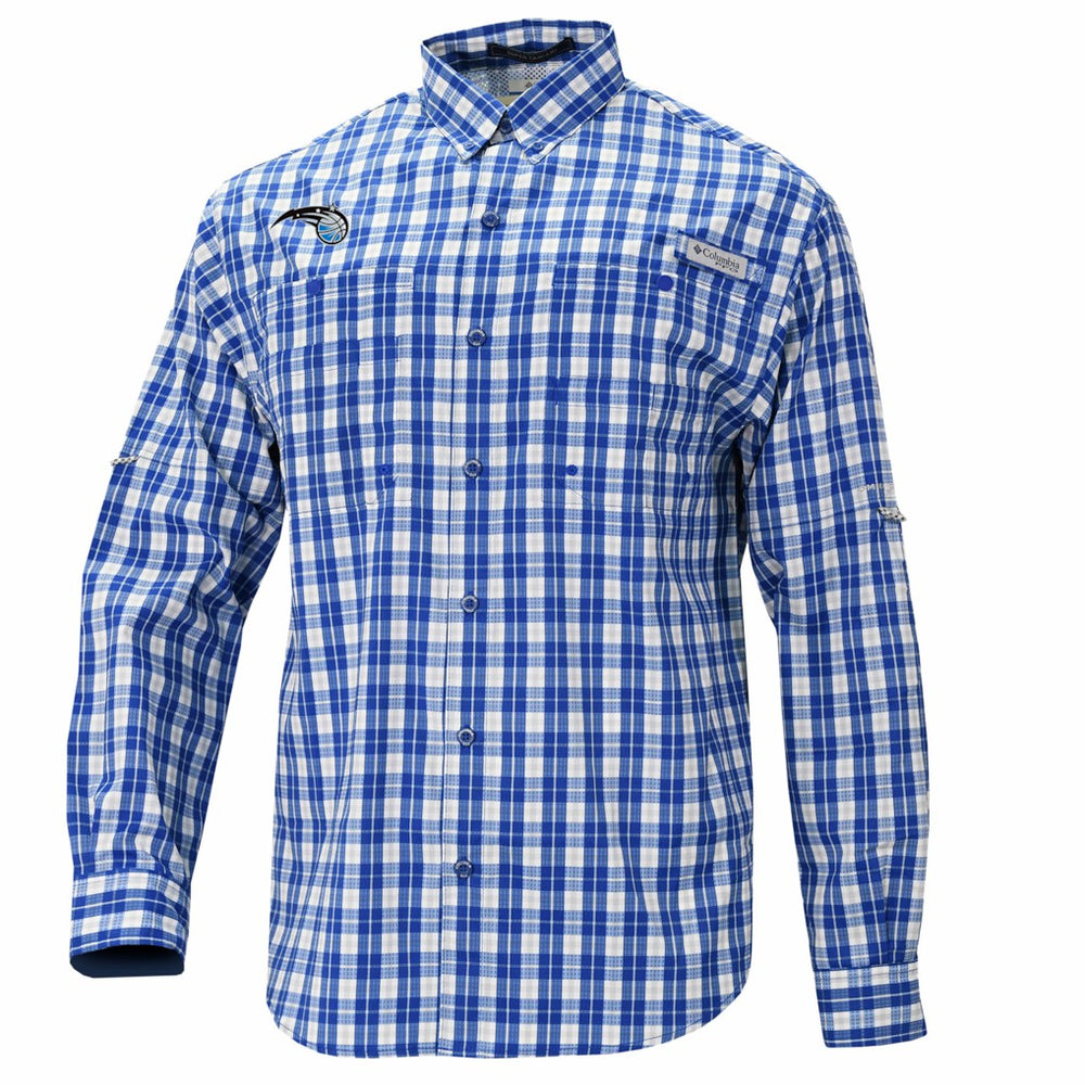 Columbia Orlando Magic Super Tamiami Omni-Shade Long Sleeve Button-Down Shirt Blue