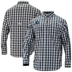 Columbia Minnesota Timberwolves Super Tamiami Omni-Shade Long Sleeve Button-Down Shirt Navy