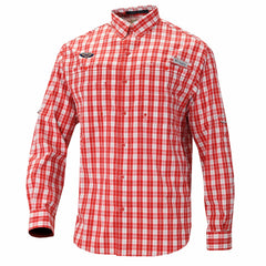 Columbia New Orleans Pelicans Super Tamiami Omni-Shade Long Sleeve Button-Down Shirt Red