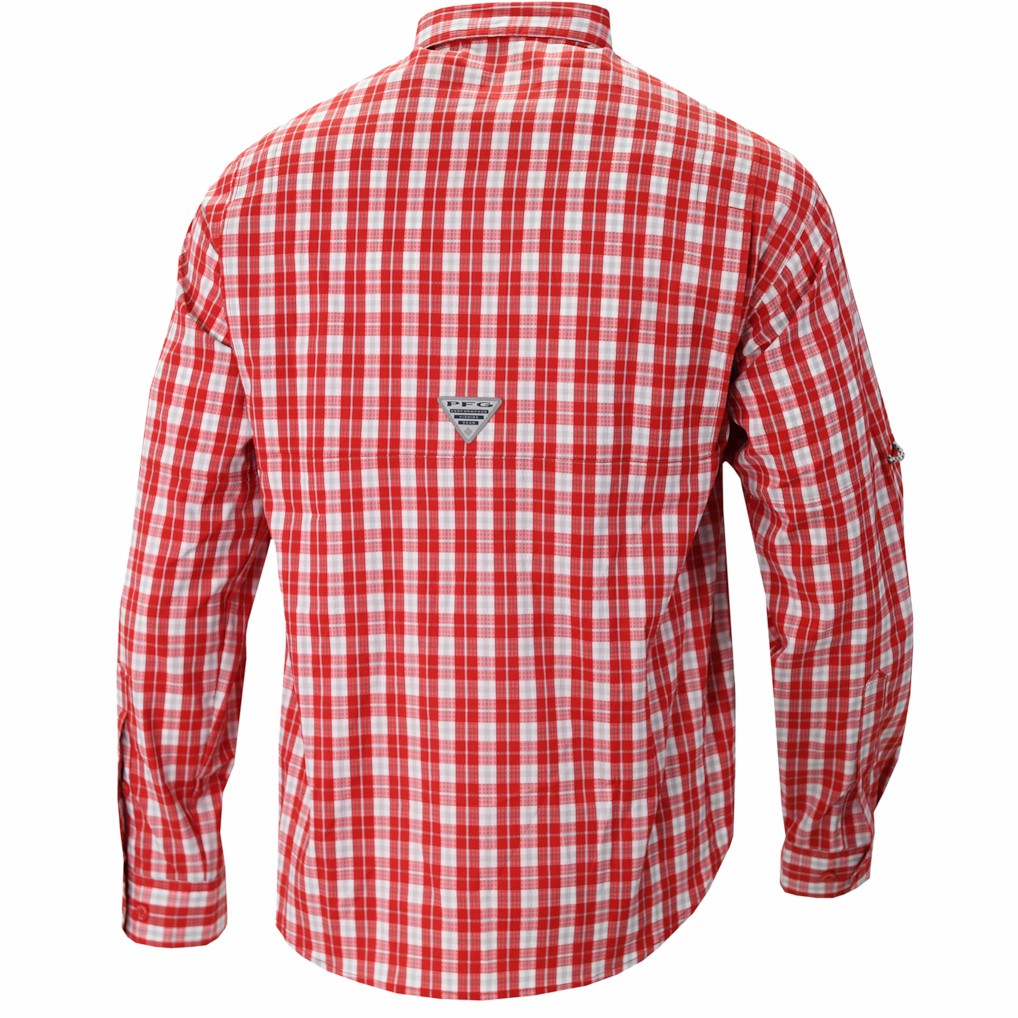 Columbia New Orleans Pelicans Super Tamiami Omni-Shade Long Sleeve Button-Down Shirt Red