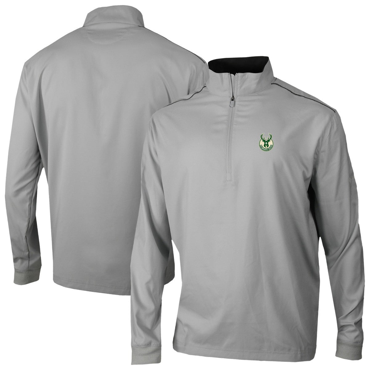 Columbia Milwaukee Bucks Omni-Wick Bogey's Paradise Quarter-Zip Top Gray
