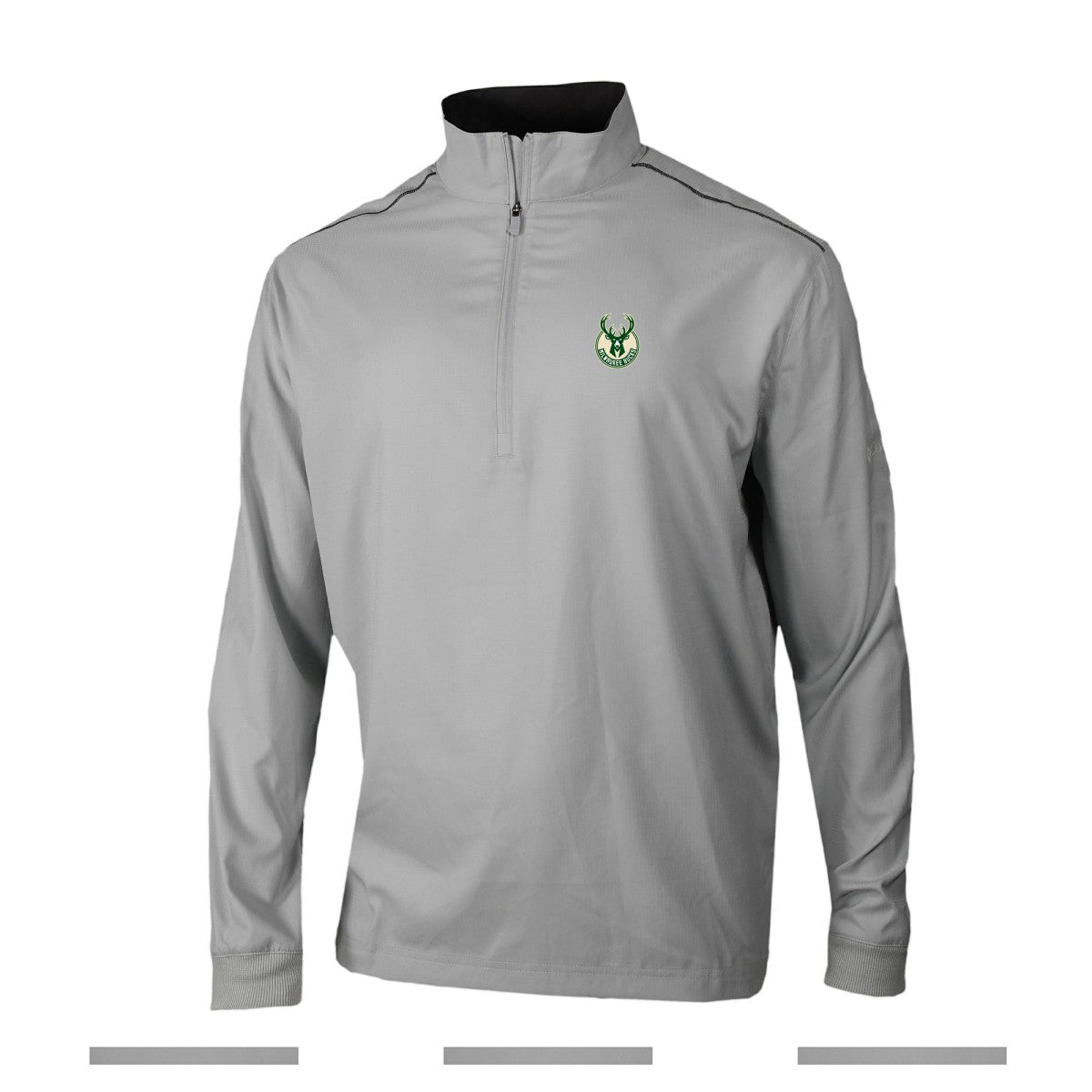 Columbia Milwaukee Bucks Omni-Wick Bogey's Paradise Quarter-Zip Top Gray