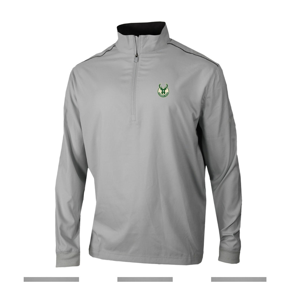 Columbia Milwaukee Bucks Omni-Wick Bogey's Paradise Quarter-Zip Top Gray